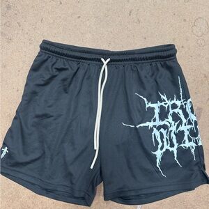 Ironwilled grunge mesh shorts black/white